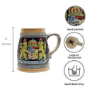 Bayern Coat of Arms Engraved German Beer Stein
