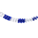 Blue and White Oktoberfest Tissue Garland Party Decorations - Below $10, Blue/White, Hanging Decorations, Oktoberfest, PS- Oktoberfest Decorations, PS- Oktoberfest Essentials-All OKT Items, PS- Oktoberfest Hanging Decor, PS- Oktoberfest Table Decor, PS-Party Supplies, Tableware