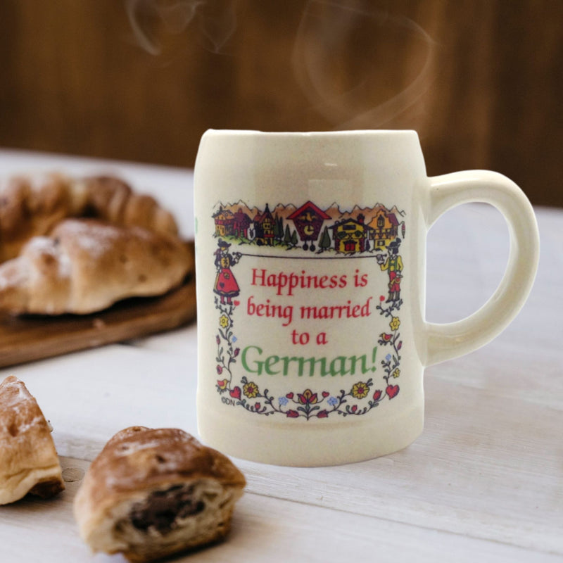 German Coffee Mug: "Happiness Married to German"