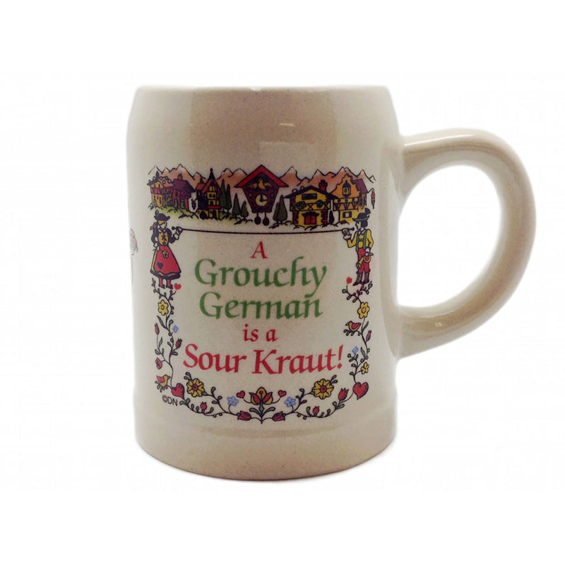 German Coffee Mug: "Grouchy German Is A Sour Kraut!"