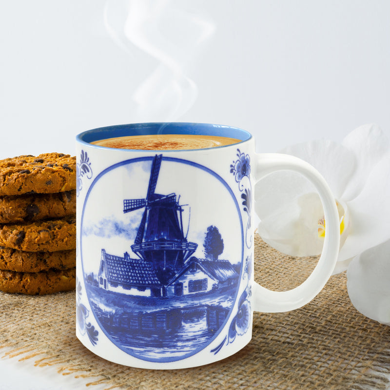 Dutch Gift Delft Windmill Coffee Mug