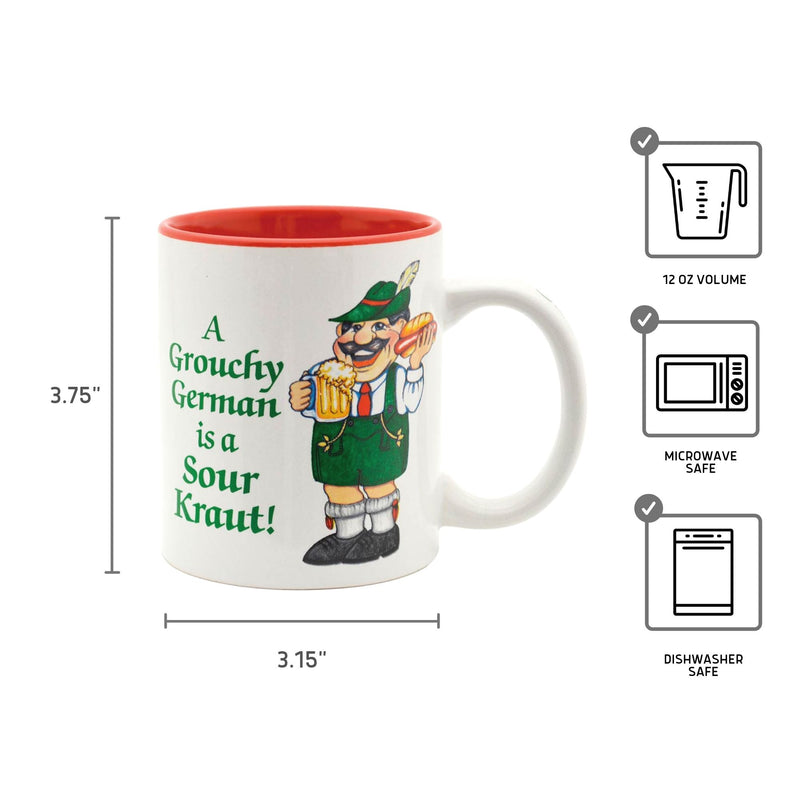 German Gift Idea Mug "A Grouchy German Is A Sour Kraut"