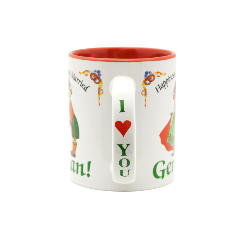 German Gift Idea Mug  inchesHappiness is being Married to a German inches - Coffee Mugs, Coffee Mugs-German, CT-106, CT-500, German, New Products, NP Upload, SY:, SY: Happiness Married to a German, Under $10, Yr-2016 - 2 - 3