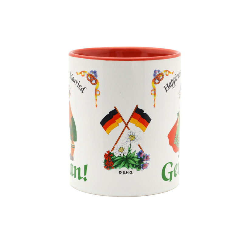 German Gift Idea Mug  inchesHappiness is being Married to a German inches - Coffee Mugs, Coffee Mugs-German, CT-106, CT-500, German, New Products, NP Upload, SY:, SY: Happiness Married to a German, Under $10, Yr-2016 - 2 - 3 - 4