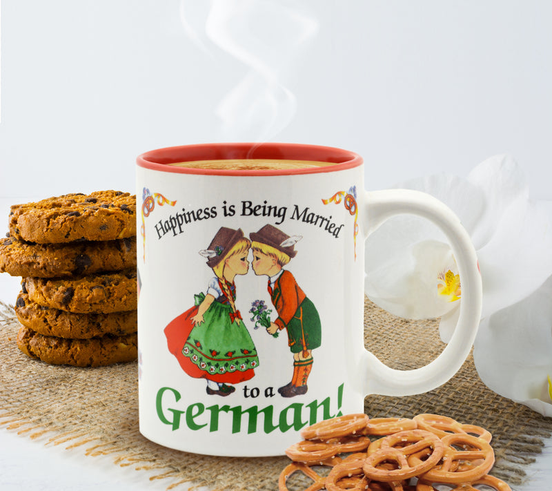 German Gift Idea Mug "Happiness is being Married to a German"
