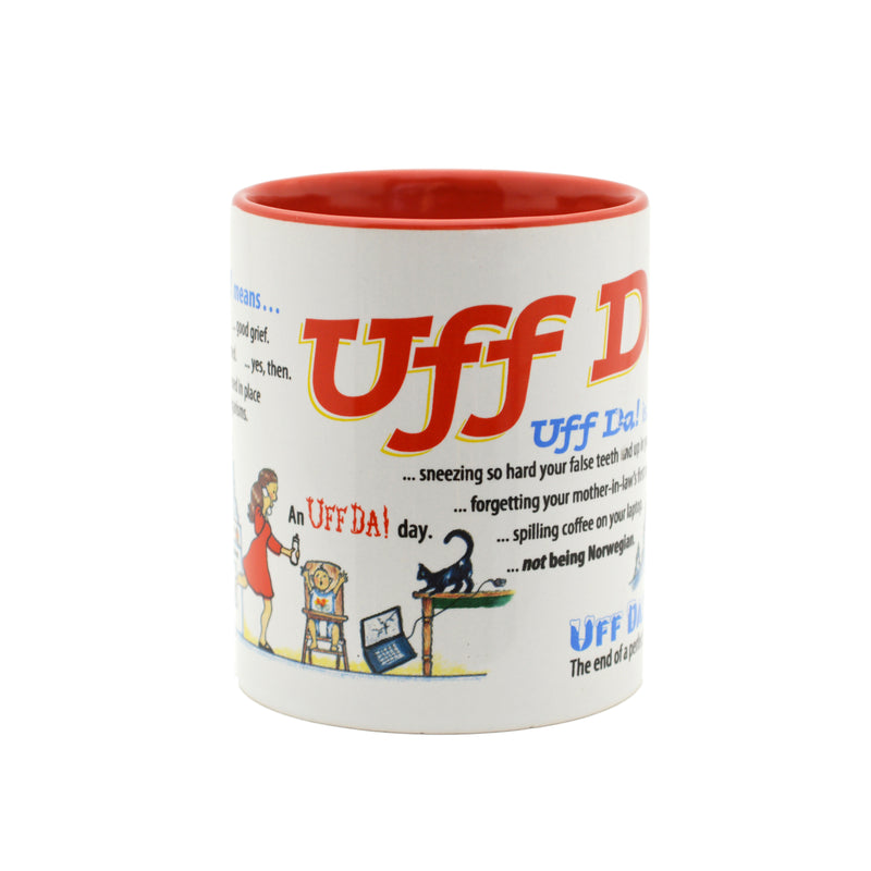 Ceramic Coffee Mug  inchesUff Da! inches - Coffee Mugs, New Products, Norwegian, NP Upload, PS-Party Favors Norsk, SY:, SY: Uff Da, Under $10, Yr-2016 - 2 - 3