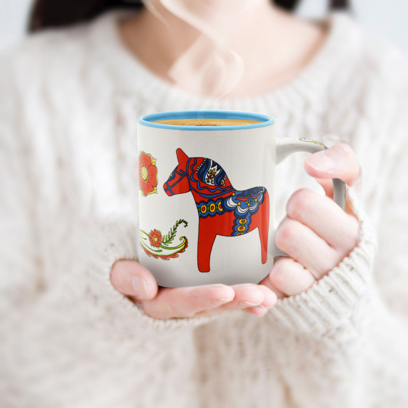 Ceramic Coffee Mug Red Dala Horse