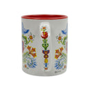 Elegant Rosemaling & Lovebirds Ceramic Coffee Mug