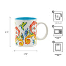 Ceramic Coffee Mug Rosemaling & Humingbird