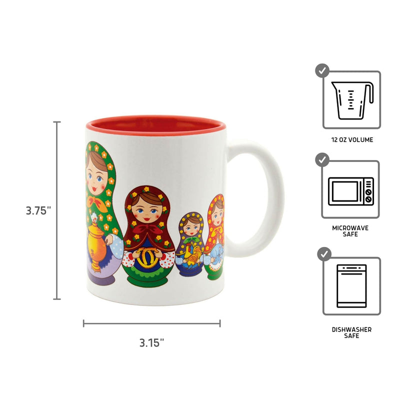 Ceramic Coffee Mug Russian Nesting Doll