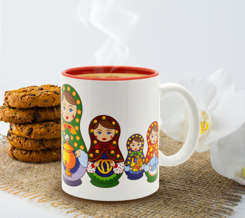 Ceramic Coffee Mug Russian Nesting Doll