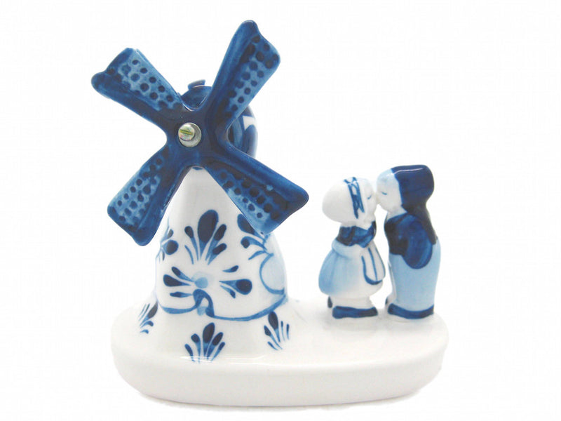 Windmill & Delft Kissing Couple 3 inches - Below $10, Collectibles, Decorations, Delft Blue, Dutch, Dutch Kiss, Figurines, Home & Garden, PS-Party Favors, PS-Party Favors Dutch, Top-DTCH-A, Windmills