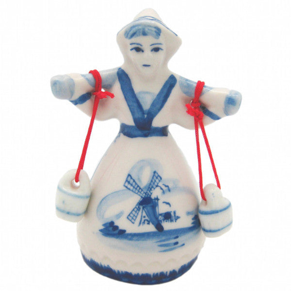 Blue & White Dutch Milkmaid - Collectibles, Decorations, Delft Blue, Dutch, Figurines, Home & Garden, L, Medium, Milkmaid, PS-Party Favors, PS-Party Favors Dutch, Size, Small, XL, XS