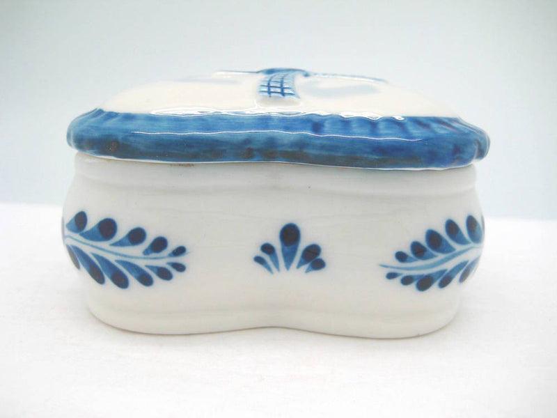 Delft Blue & White Ring Box Embossed Windmill Design - Delft Blue, Dutch, Home & Garden, Jewelry Holders, PS-Party Favors, Windmills - 2 - 3 - 4