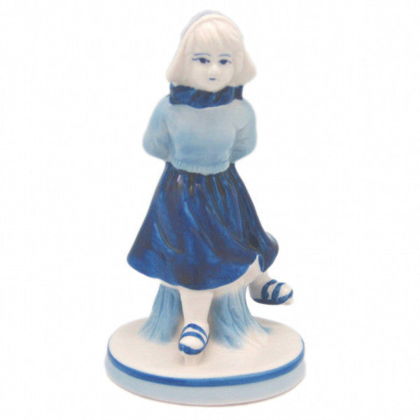 Delft Blue and White Figurine: Dutch Girl Skater - Collectibles, Delft Blue, Dutch, Figurines, Home & Garden, PS-Party Favors