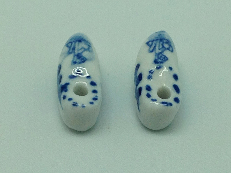 Porcelain Dutch Wooden Shoe Pair for beads - CT-600, Dutch, Home & Garden, Netherlands, PS-Party Favors, PS-Party Favors Dutch, shoes, Wooden Shoes-Souvenir - 2 - 3 - 4