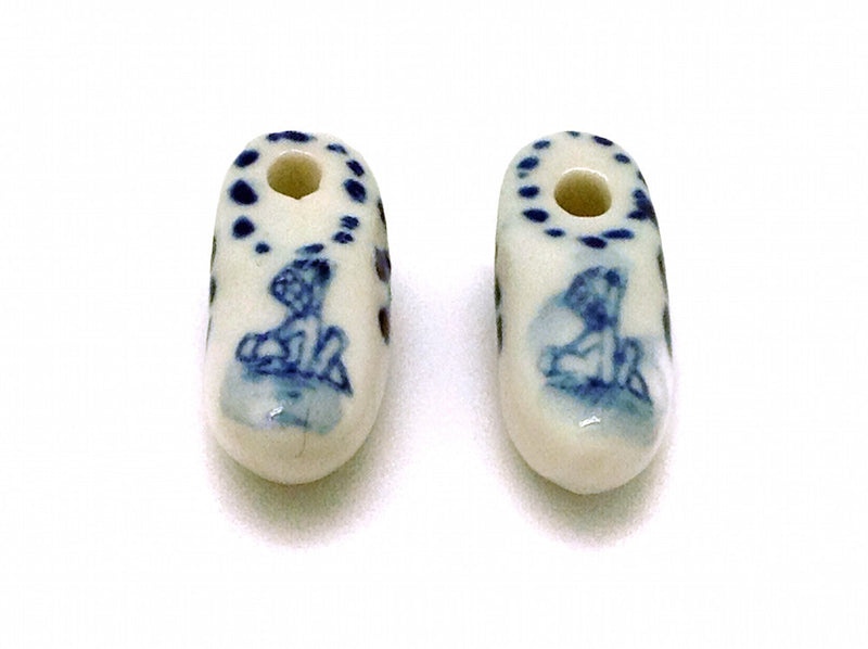 Porcelain Dutch Wooden Shoe Pair for beads - CT-600, Dutch, Home & Garden, Netherlands, PS-Party Favors, PS-Party Favors Dutch, shoes, Wooden Shoes-Souvenir