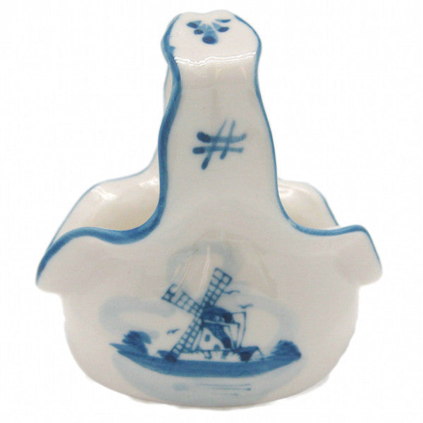 Delft Blue and White Fluted Shaped Ceramic Basket - Baskets, Collectibles, Delft Baskets, Delft Blue, Dutch, Home & Garden, PS-Party Favors, PS-Party Favors Dutch