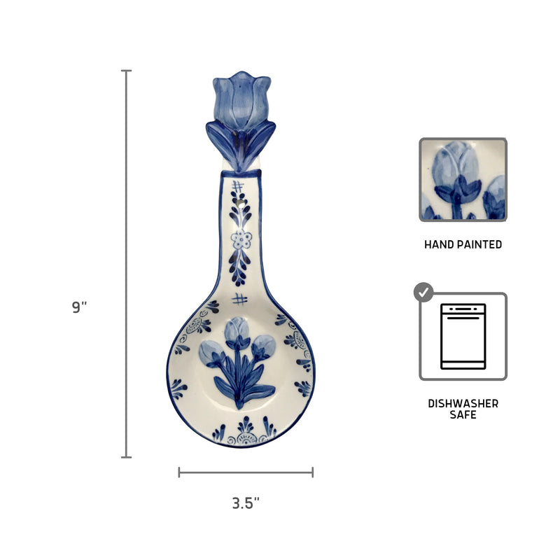 Porcelain Spoon Rests Delft Blue 3 D Tulip