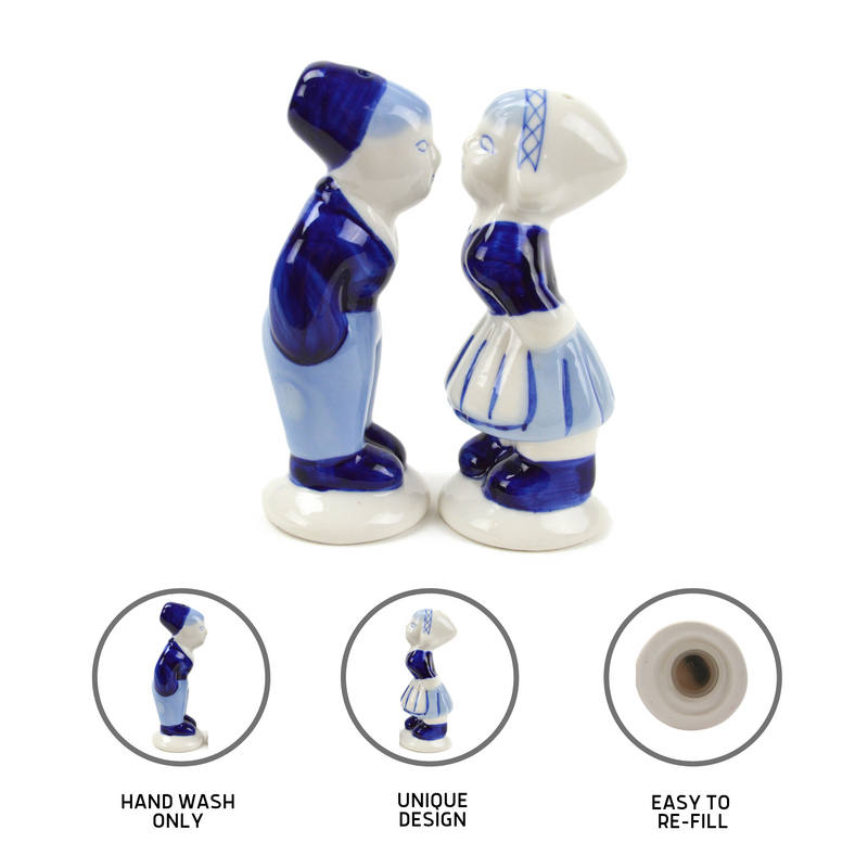 Collectible Pepper and Salt Shakers: Delft Kiss