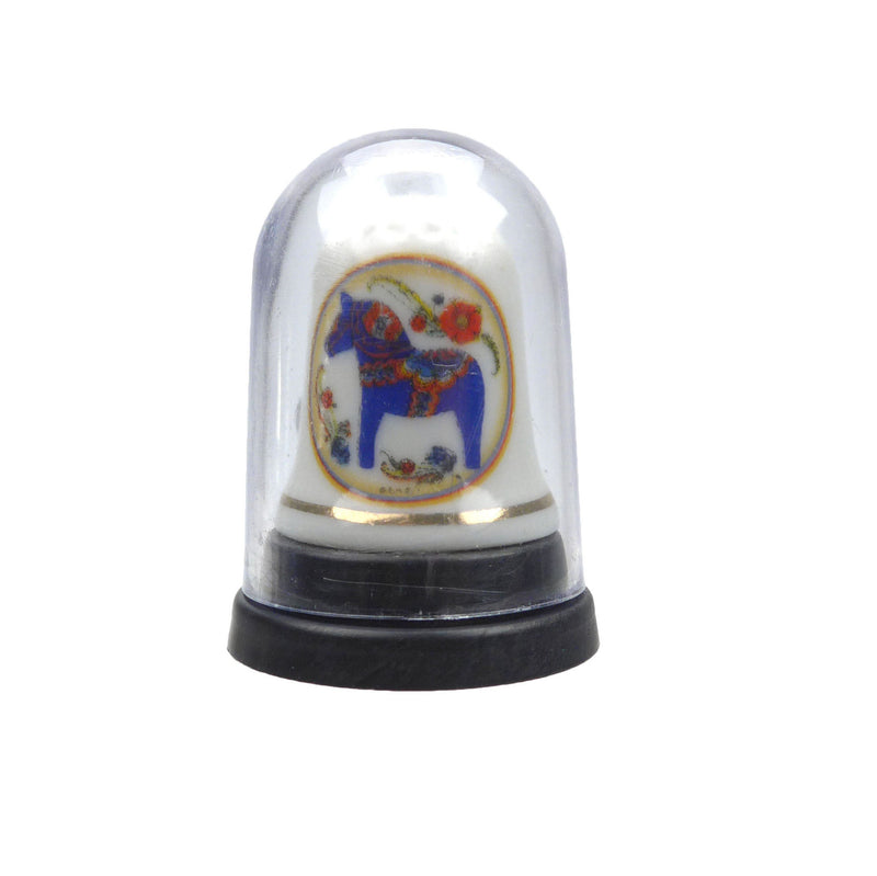 Dala Horse Thimble Blue Souvenir - Below $10, Collectibles, Dala Horse, Dala Horse Blue, PS-Party Favors, Scandinavian, swedish, Thimbles - 2