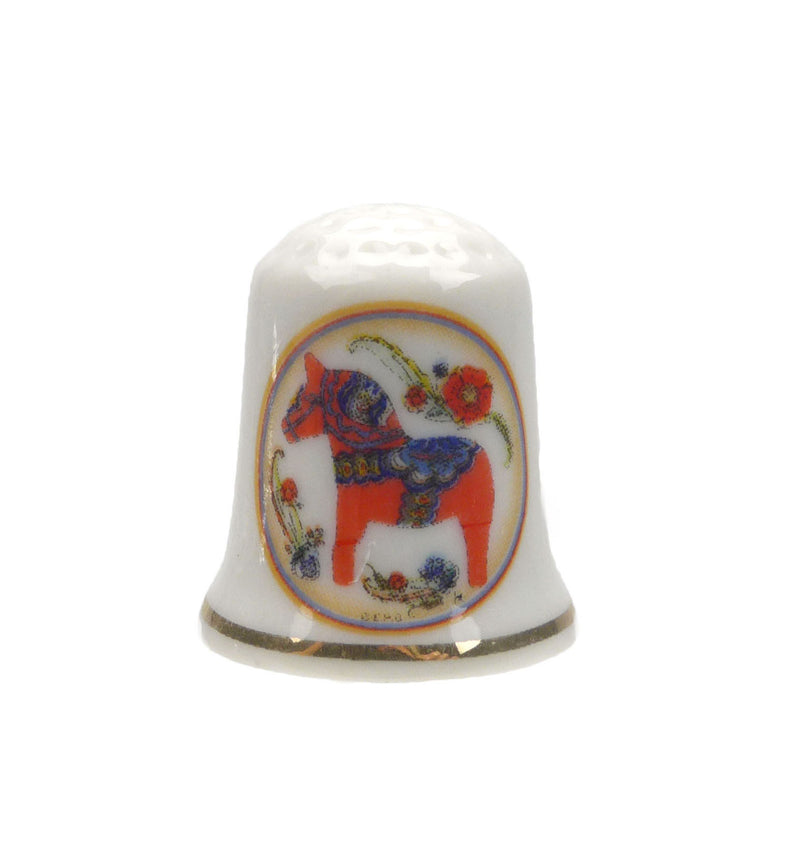 Dala Horse Thimble Red Souvenir - Below $10, Collectibles, Dala Horse, Dala Horse Red, PS-Party Favors, Scandinavian, swedish, Thimbles