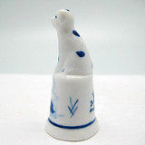 Decorative Thimble Blue and White Dog - Animal, Collectibles, Delft Blue, Dutch, PS-Party Favors, PS-Party Favors Dutch, Thimbles - 2