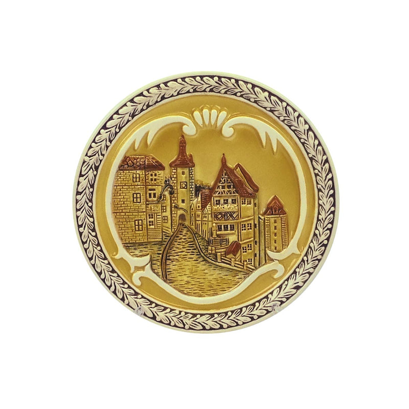 Engraved Rothenburg Village Souvenir Plate