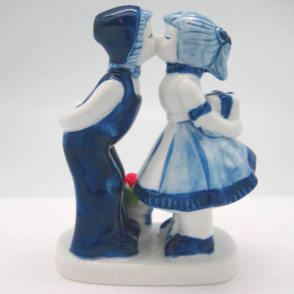 Delft Blue Ceramic Kiss with Tulips - Collectibles, Decorations, Delft Blue, Dutch, Figurines, Home & Garden, Kissing Couple, L, Medium, PS-Party Favors, PS-Party Favors Dutch, Size, Small, Top-DTCH-B, Tulips - 2 - 3 - 4 - 5