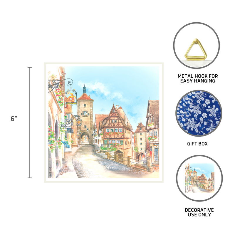 German Tile Rothenberg Scene Color