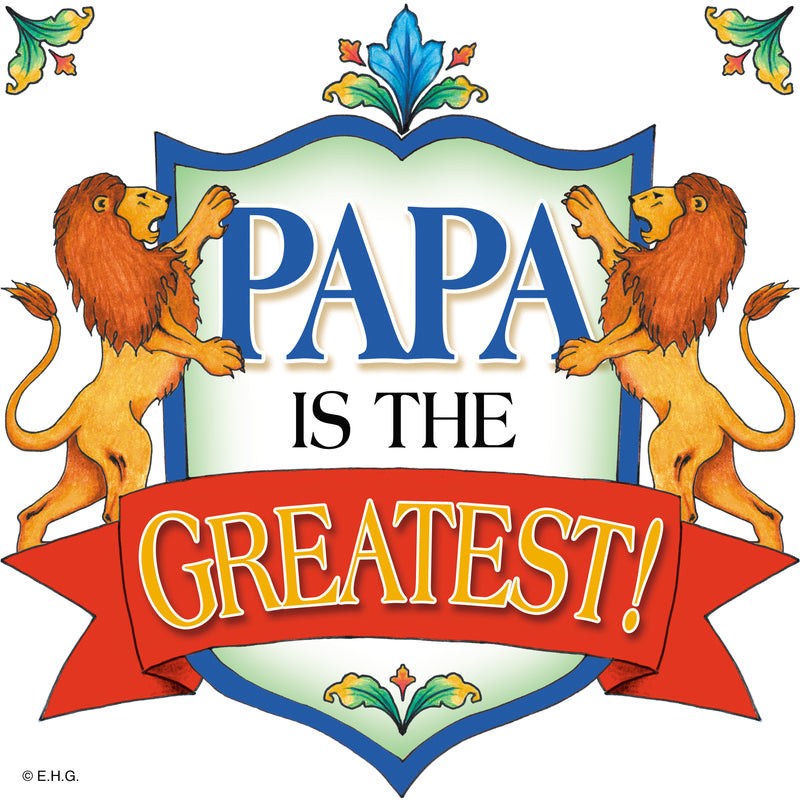 inchesPapa is the Greatest inches Collectible Magnet Tile - CT-100, CT-101, Dad, Magnets-Refrigerator, New Products, NP Upload, Papa, SY:, SY: Papa Greatest, Under $10, Yr-2016