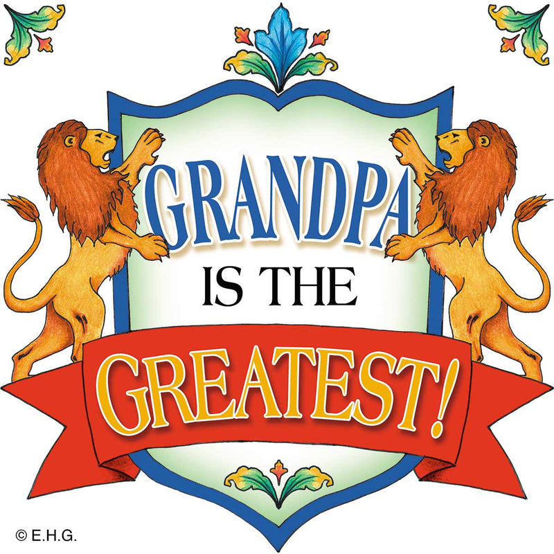 "Grandpa Is The Greatest" Decorative Kitchen Tile