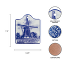 Ceramic Cheeseboard with Cork Backing: Windmill