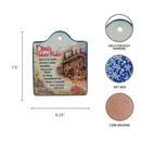 "Opa's House Rules" Ceramic Cheeseboard Kitchen Trivet