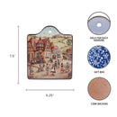 Ceramic Cheeseboard with Cork Backing: Dancers