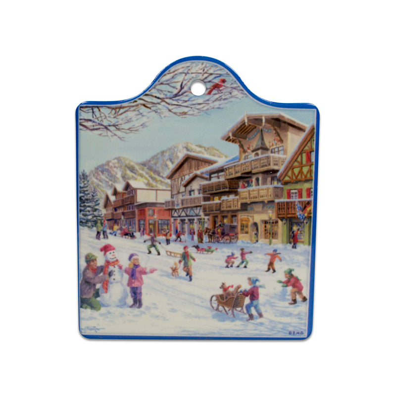 Winter in Germany Ceramic Cheeseboard Kitchen Trivet