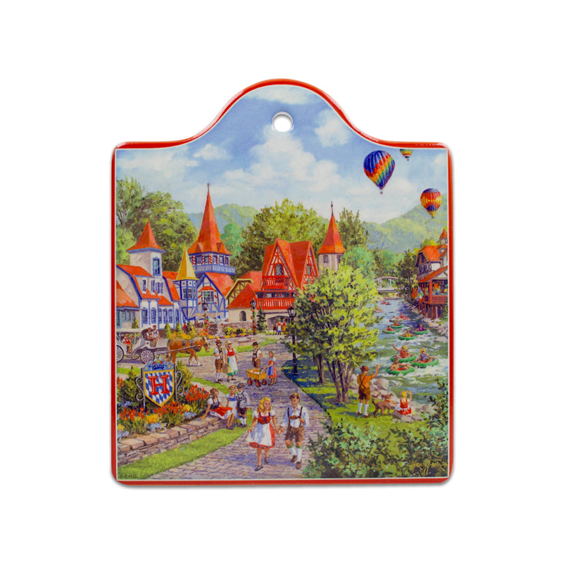 Alpine Village Scene Decorative Kitchen Trivet