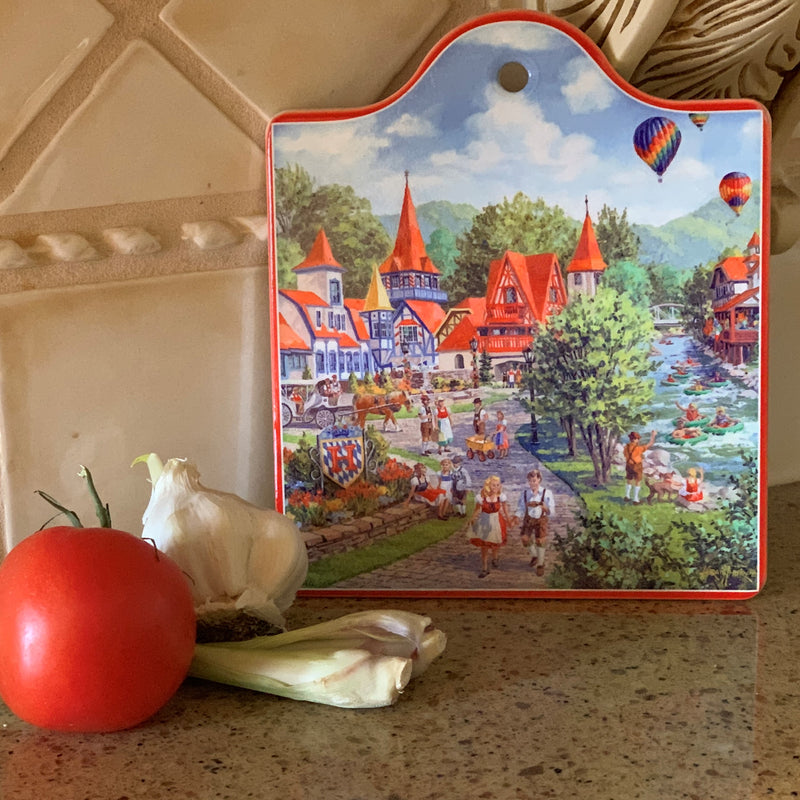 Alpine Village Scene Decorative Kitchen Trivet