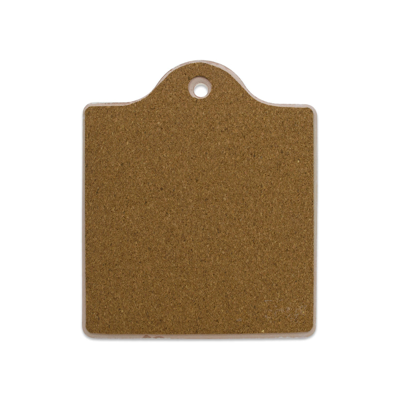 Ceramic Cheeseboard with Cork Backing: Roses