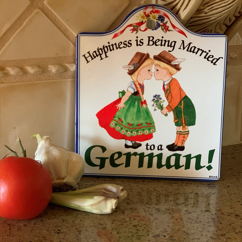 Married German: Cork Backed Ceramic Cheeseboard