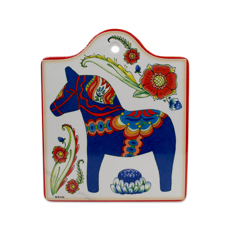 Scandinavian Dala Horse Cheeseboard Trivet