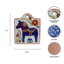 Cork Backed Ceramic Cheeseboard: Blue Horse