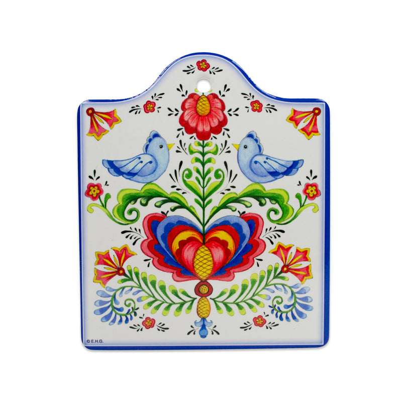 Cork Backed Ceramic Cheeseboard Lovebirds