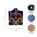 Rosemaling Blue Ceramic Cheeseboard Kitchen Trivet