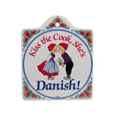 Cork Backed Ceramic Cheeseboard: Danish