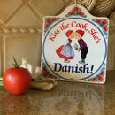 Cork Backed Ceramic Cheeseboard: Danish