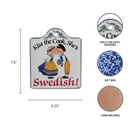 Ceramic Cheeseboard with Cork Backing: Swedish