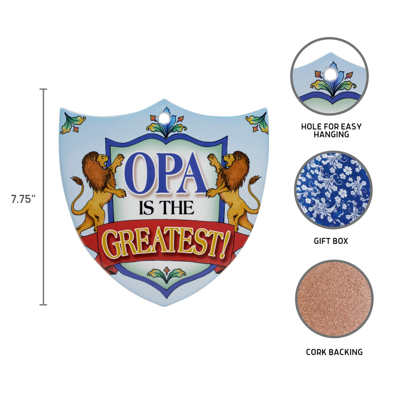 Ceramic Decoration Shield Opa