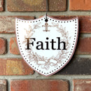 Ceramic Decoration Shield Faith
