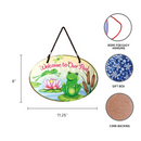 "Welcome To Our Pad" Decorative Ceramic Door Sign